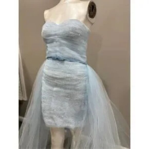 NWT Atelier Prabal Gurung Irma Sequin High-Low Mini Dress Blue Size 2 $3955 - Picture 13 of 14